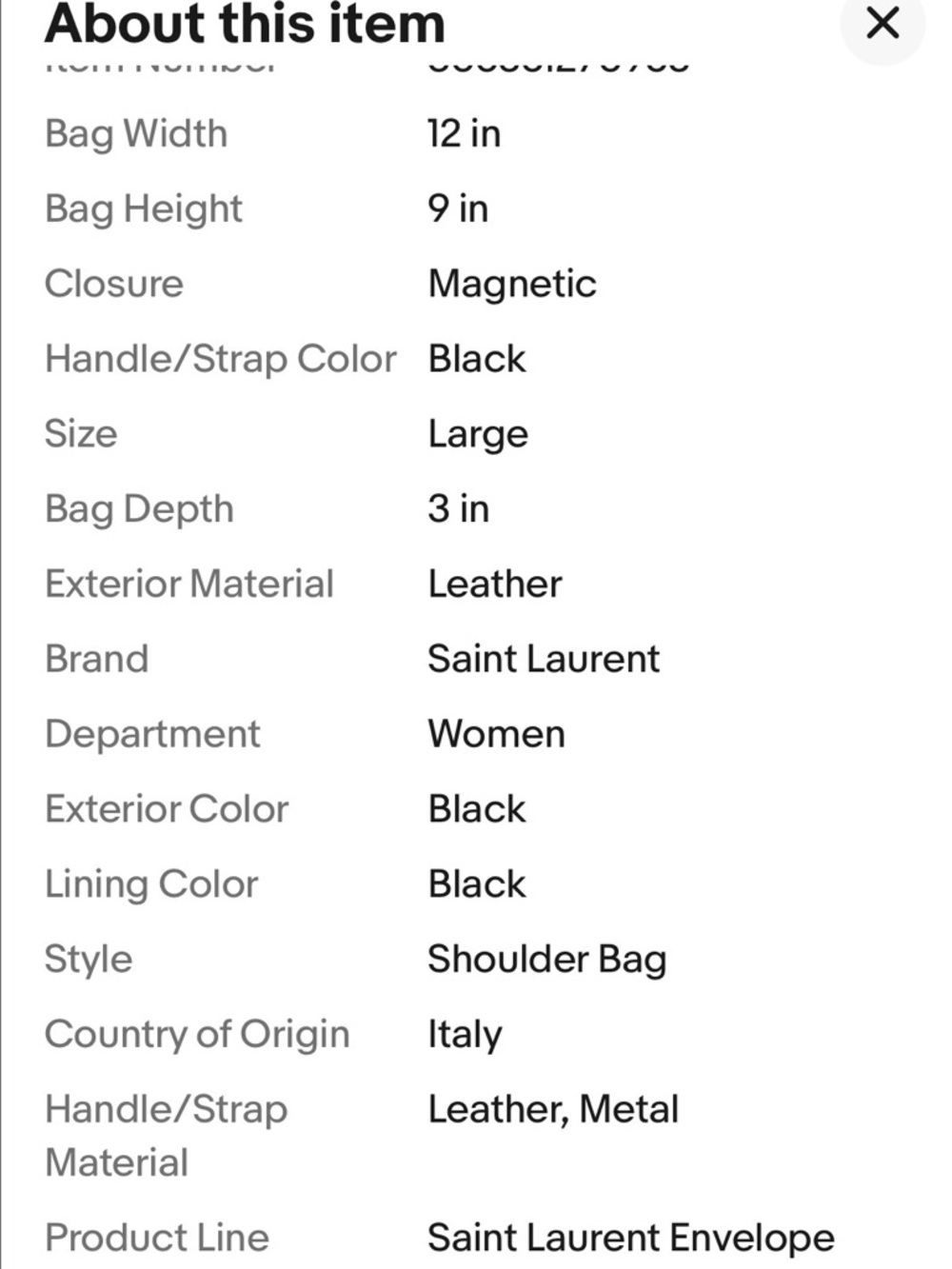 Saint Laurent Black Quilted Leather Messenger Bag with YSL Logo - Picture 3 of 3